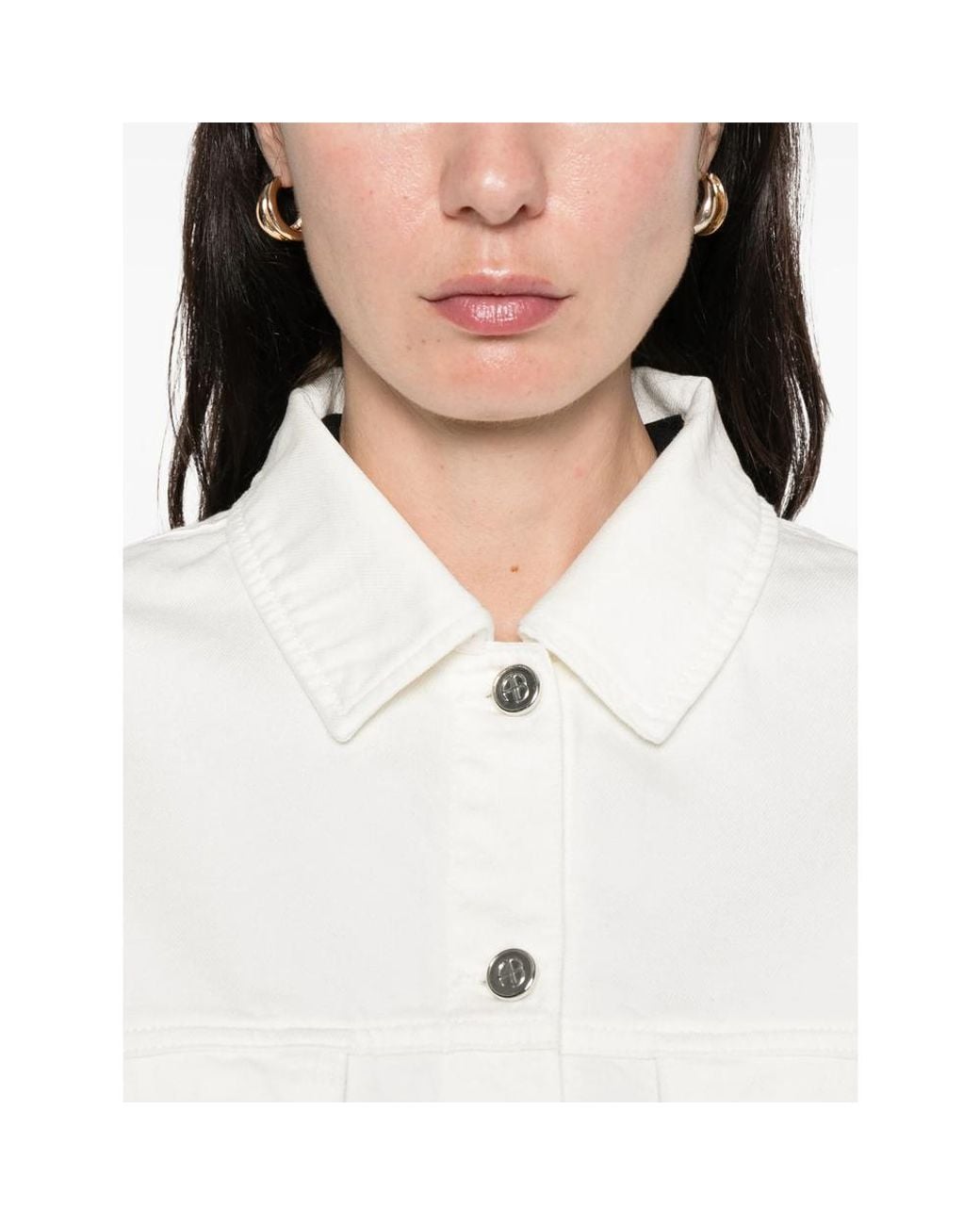 Anine Bing White Outerwears
