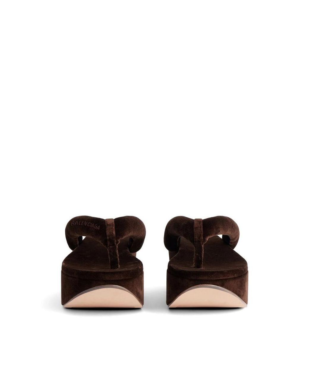 Balenciaga Brown Flip-Flops & Slides