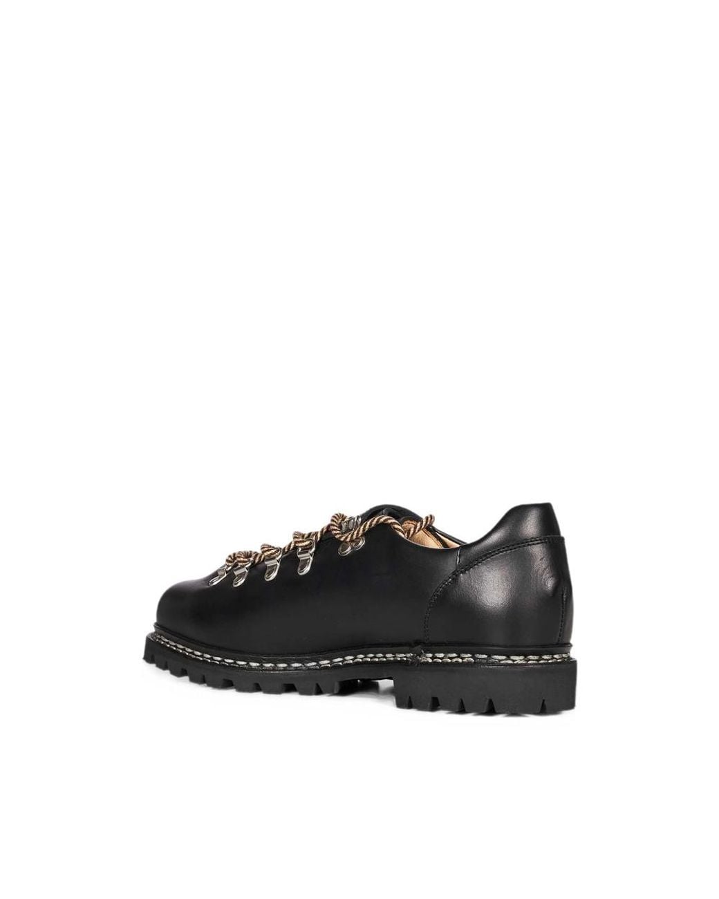 Paraboot Black Clusaz Leather Lug-Sole Low-Top Hiking Boots for men