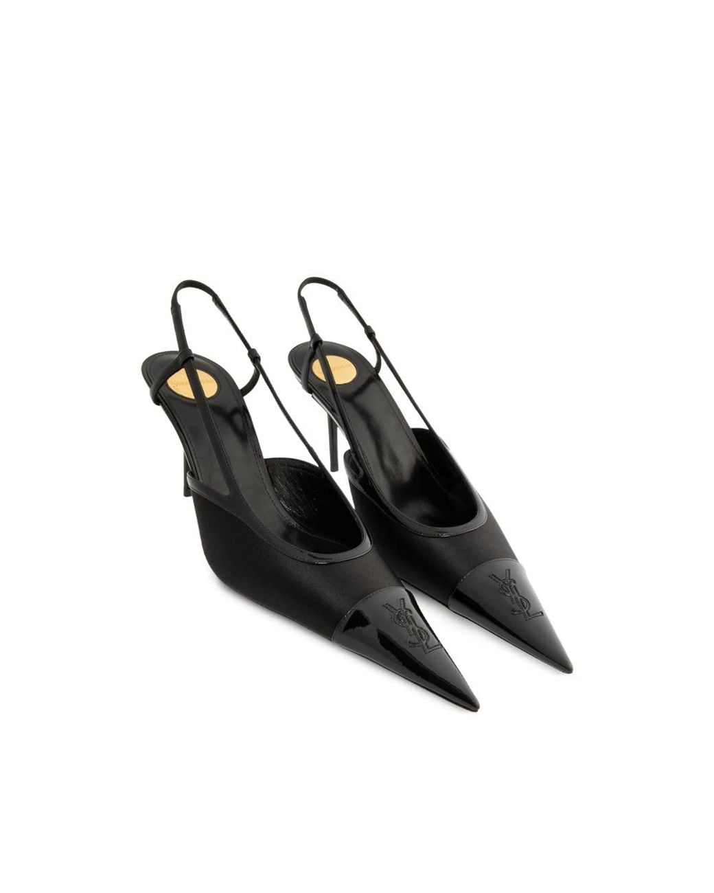Saint Laurent Black Renee Slingback Pumps