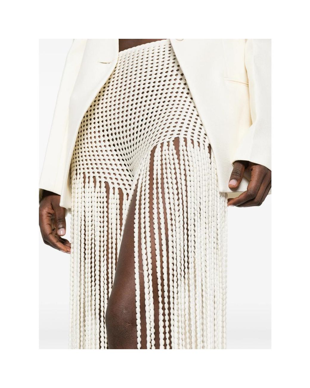 Alaïa White Alaïa Neutrals Trousers