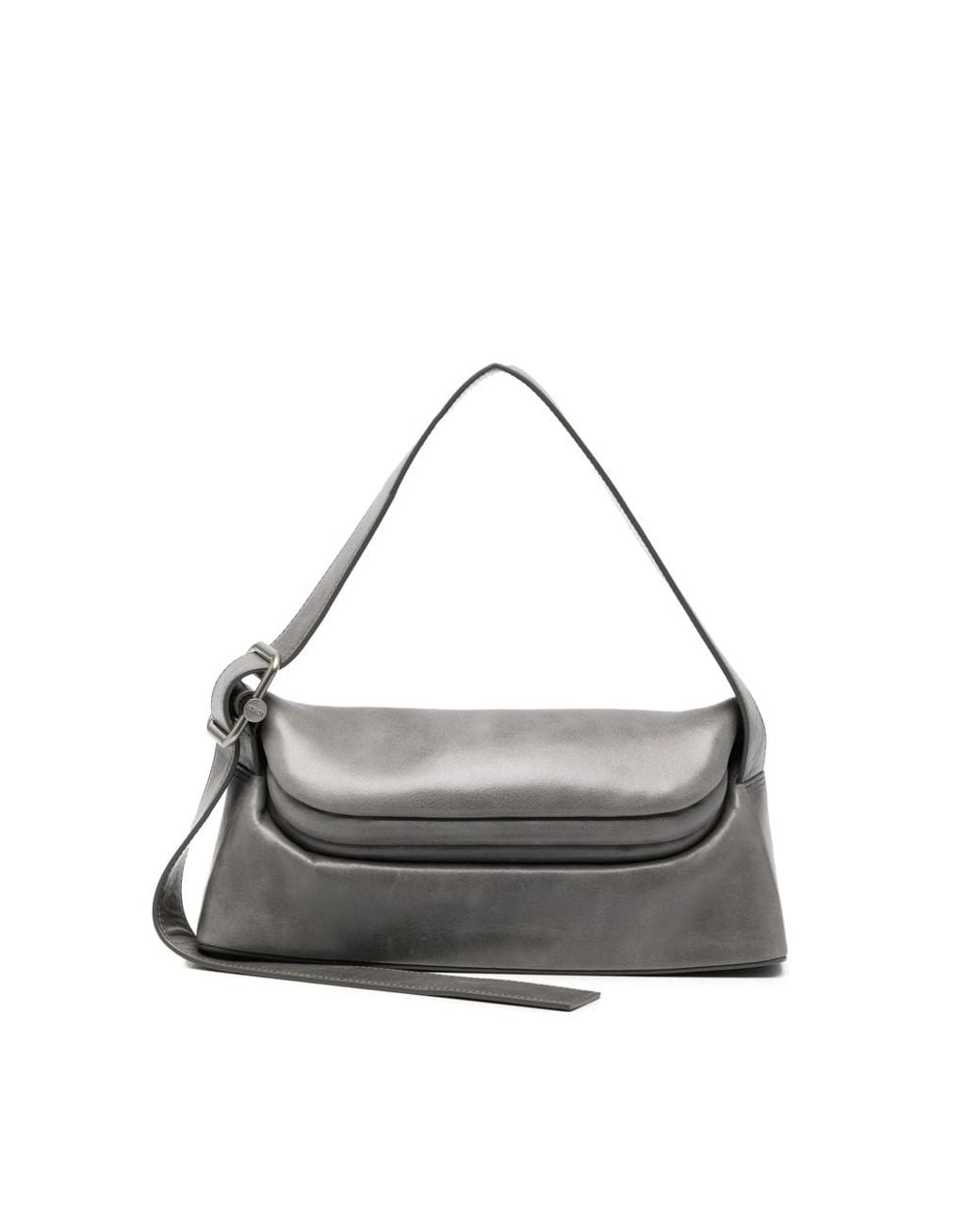 OSOI Gray Folder Brot Leather Tote Bag