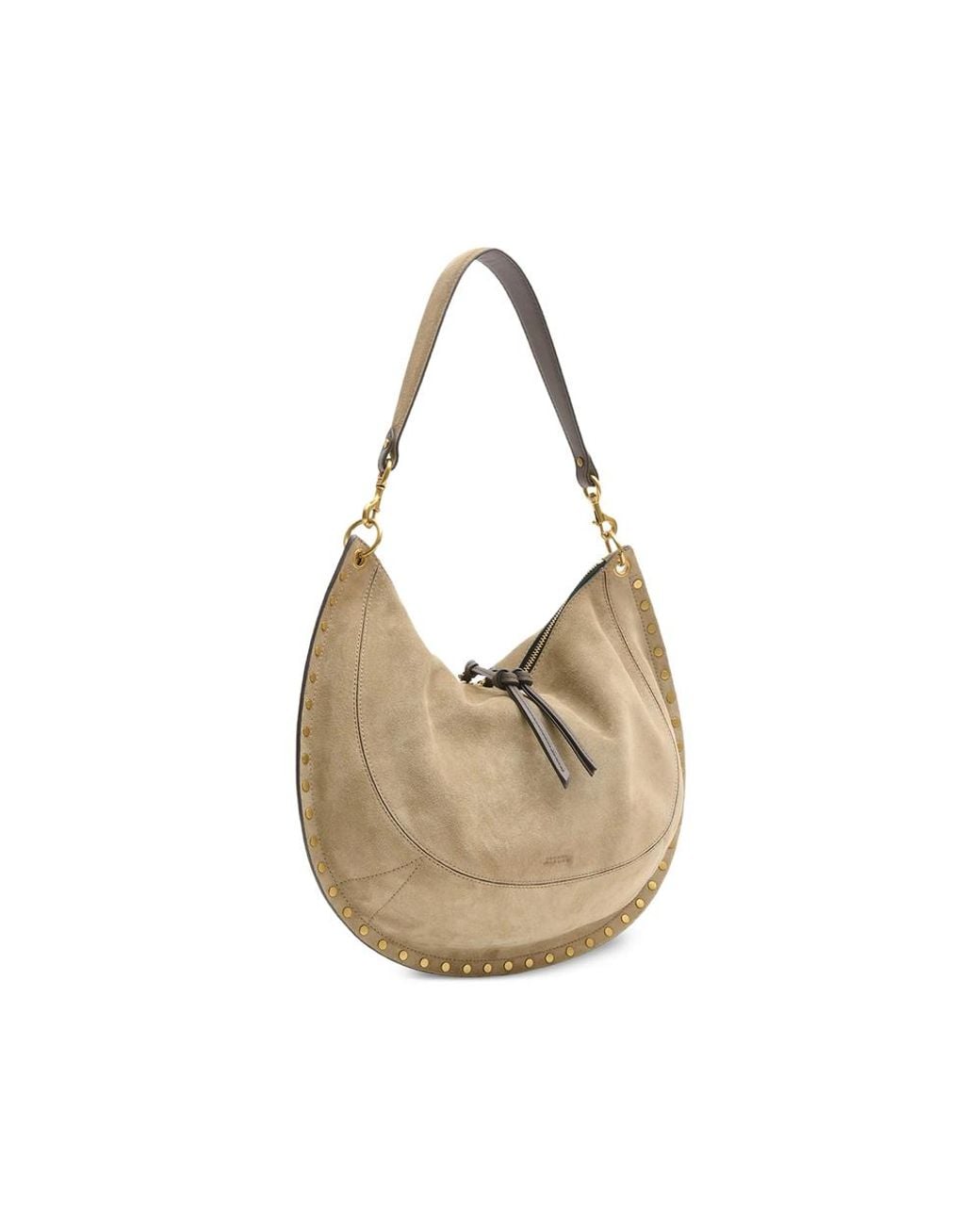 Isabel Marant Natural Oskan Soft L Suede Bag