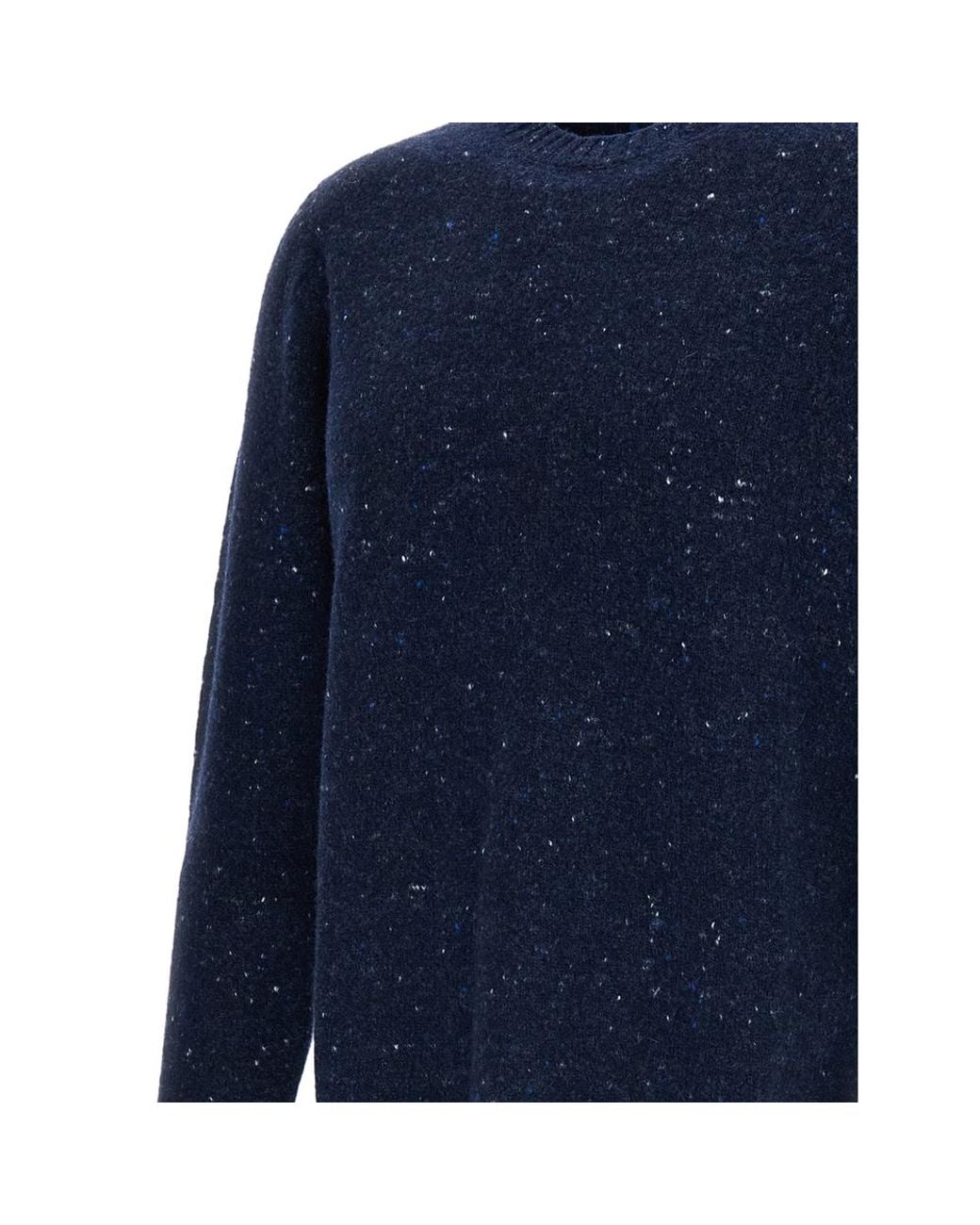 Drumohr Blue Flecked Wool Sweater for men