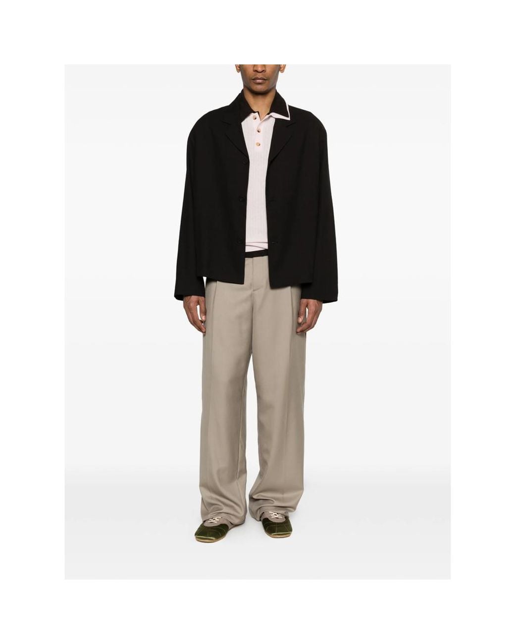Studio Nicholson Black Buttoned Jacket for men