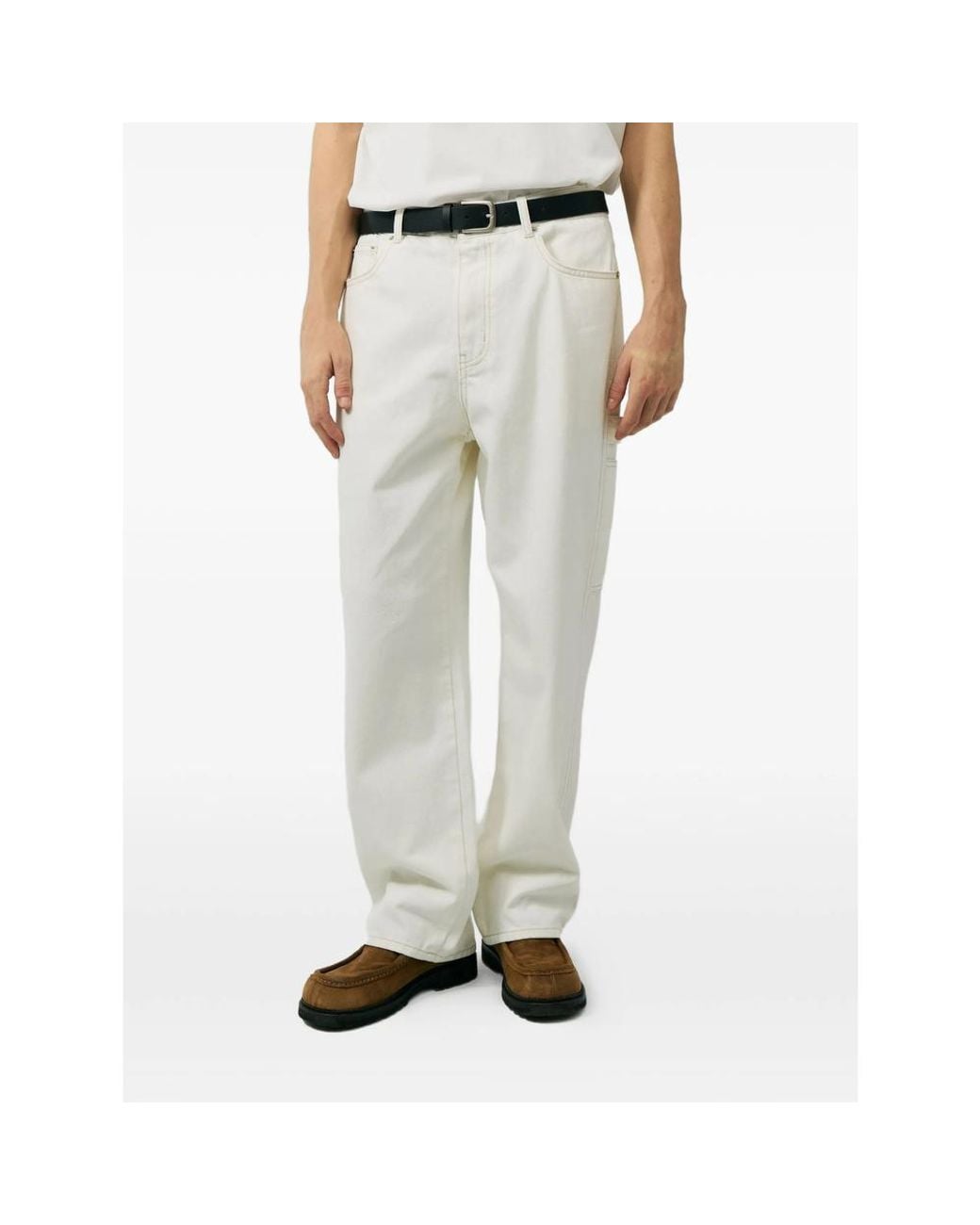 DUNST White Carpenter Trousers for men