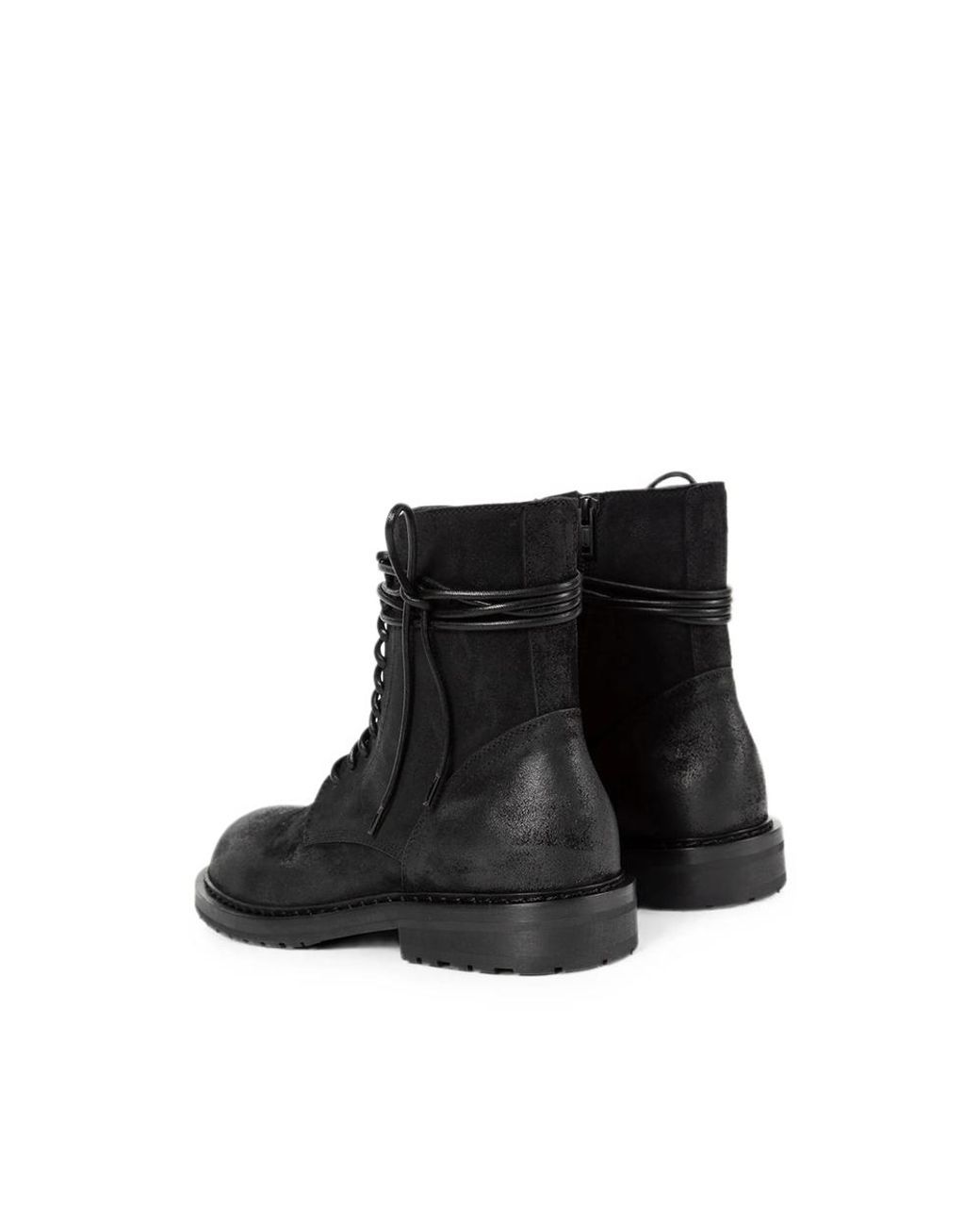 Ann Demeulemeester Black Lace-Up Boots for men