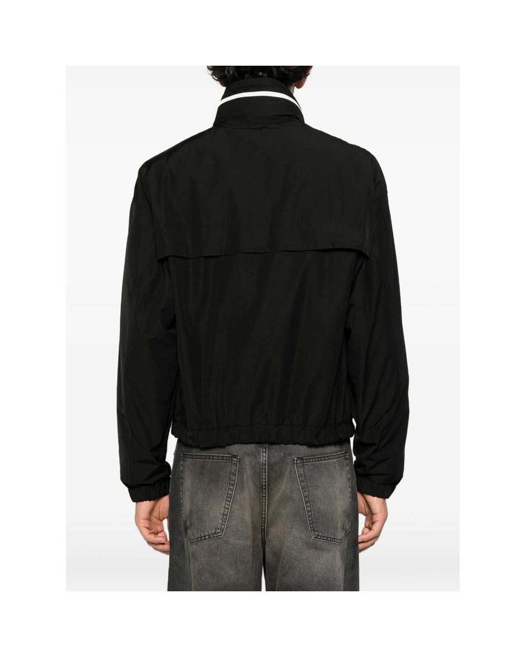 AMI Black Ami De Coeur Logo-Patch Jacket for men