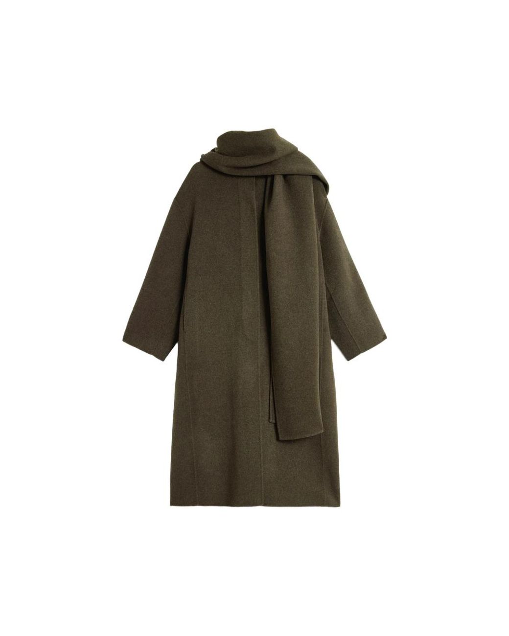 Soeur Green Finn Scarf-Detail Coat