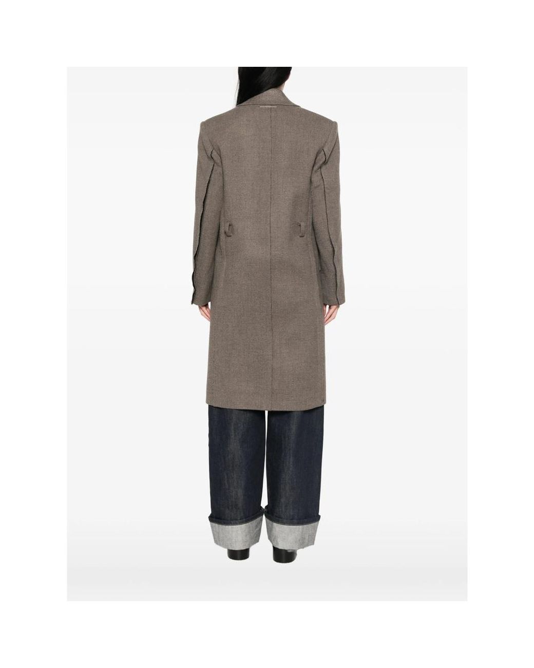 Seafarer Brown Double-Breasted Belted Coat