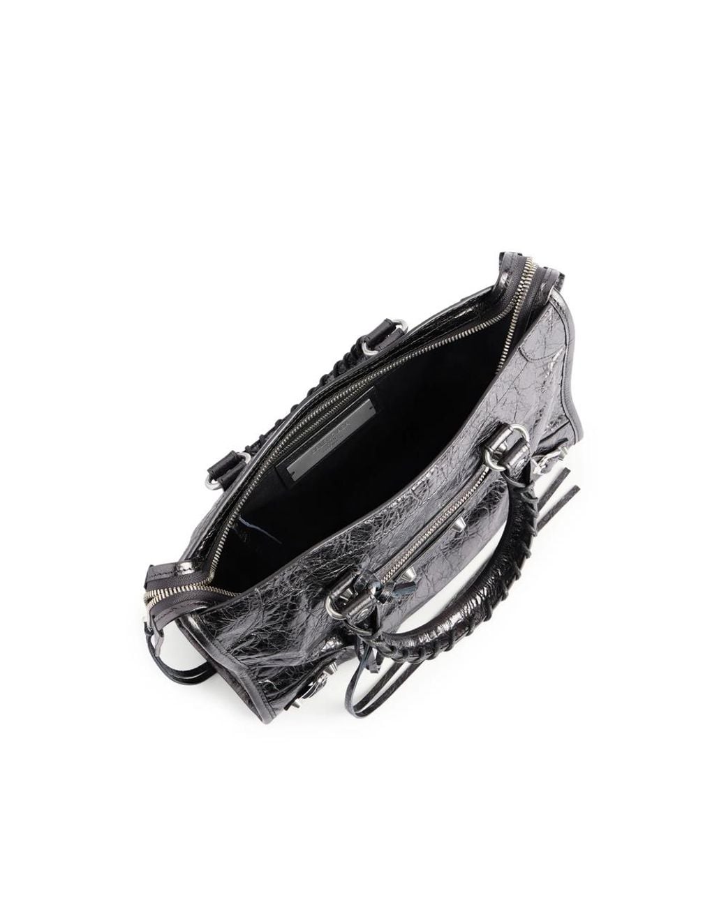 Balenciaga Blue Small Le City Metallic Leather Tote Bag
