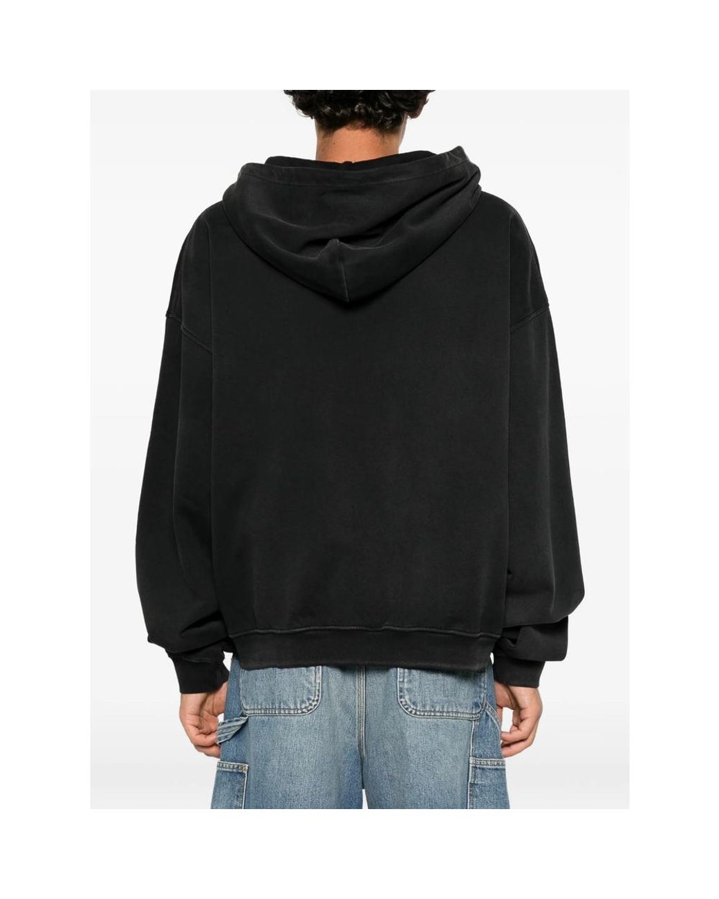 DIET STARTS MONDAY Black Slogan-Print Pouch-Pocket Hoodie for men
