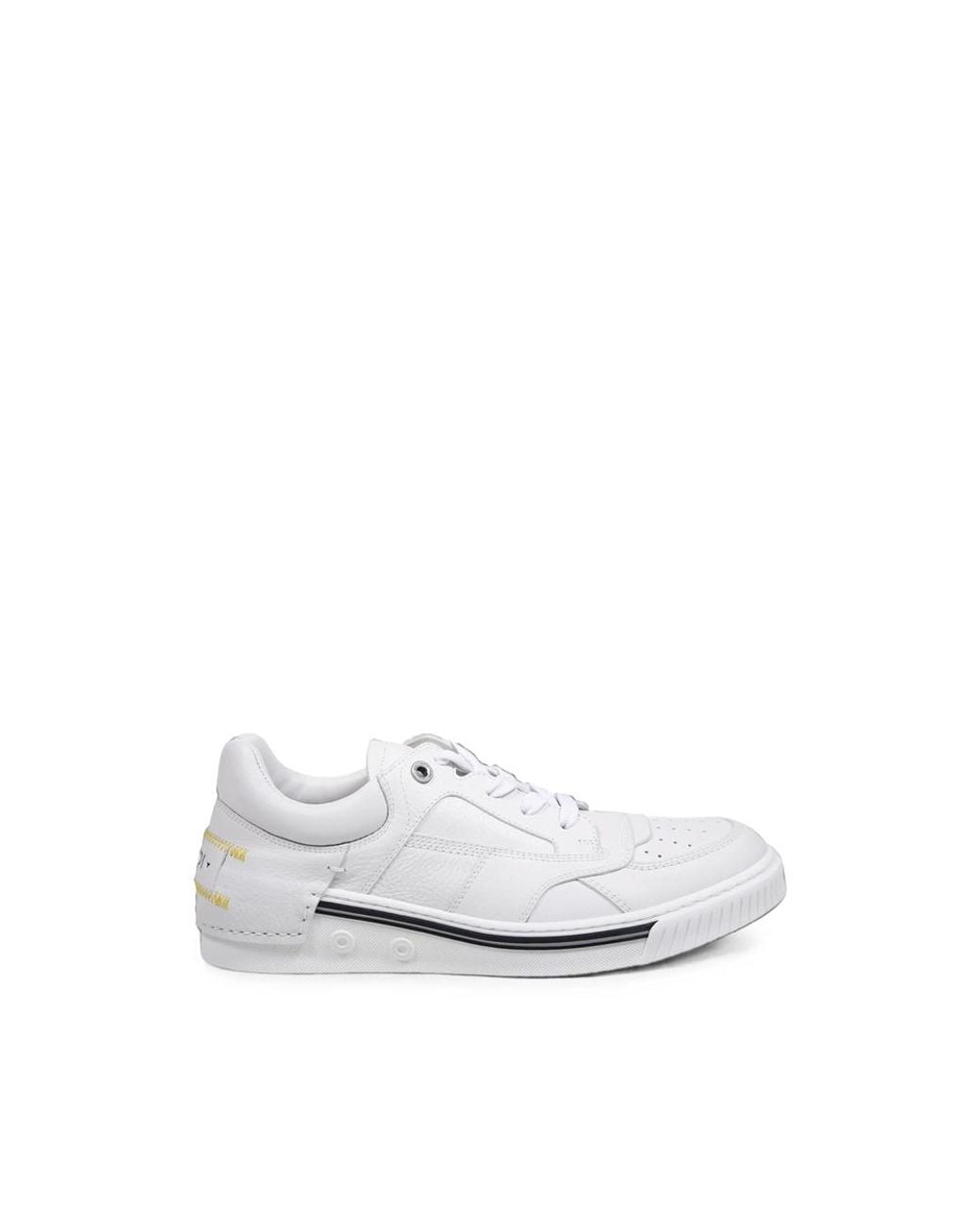 Fendi White Fender Perforated Sneakers for men