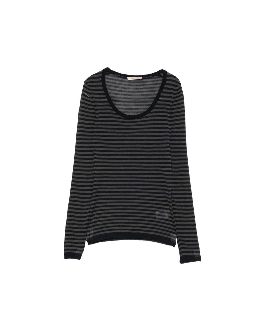 Paloma Wool Black Garul Striped Scoop-Neck Sweater