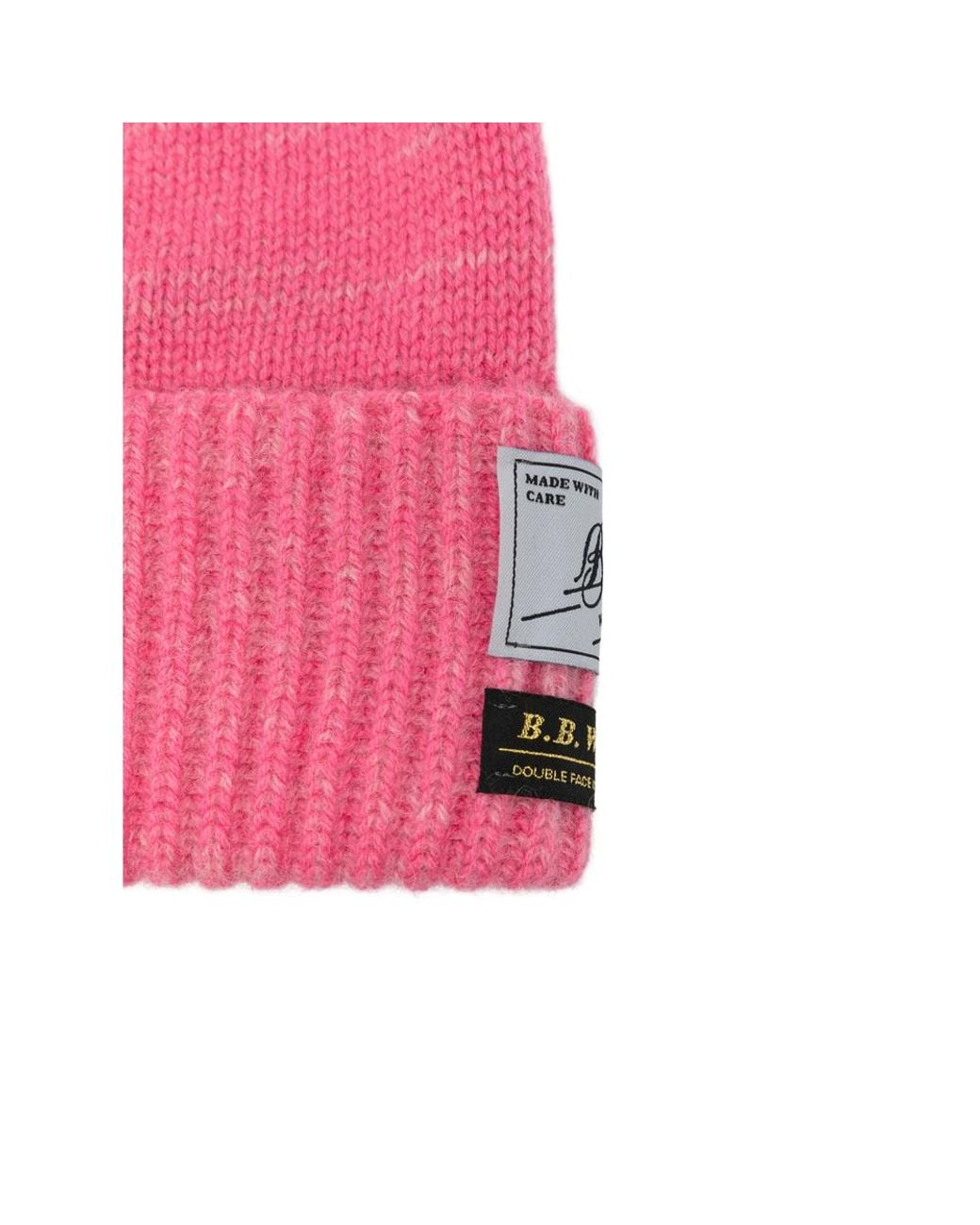 B.B. Wallace Pink B. B. Wallace Peyton Ribbed-Knit Beanie Hat