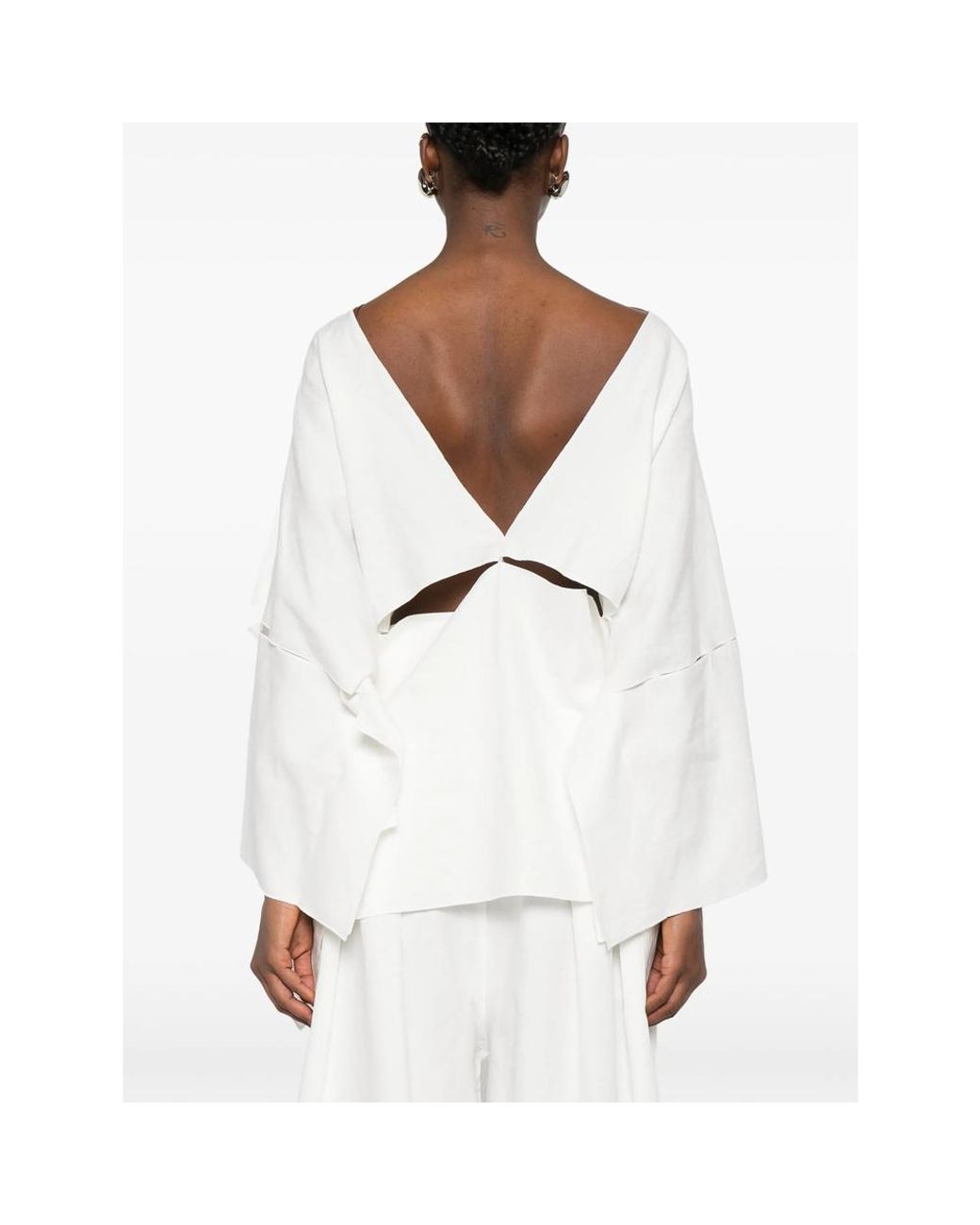 Niccolò Pasqualetti White Panello V-Neck Top
