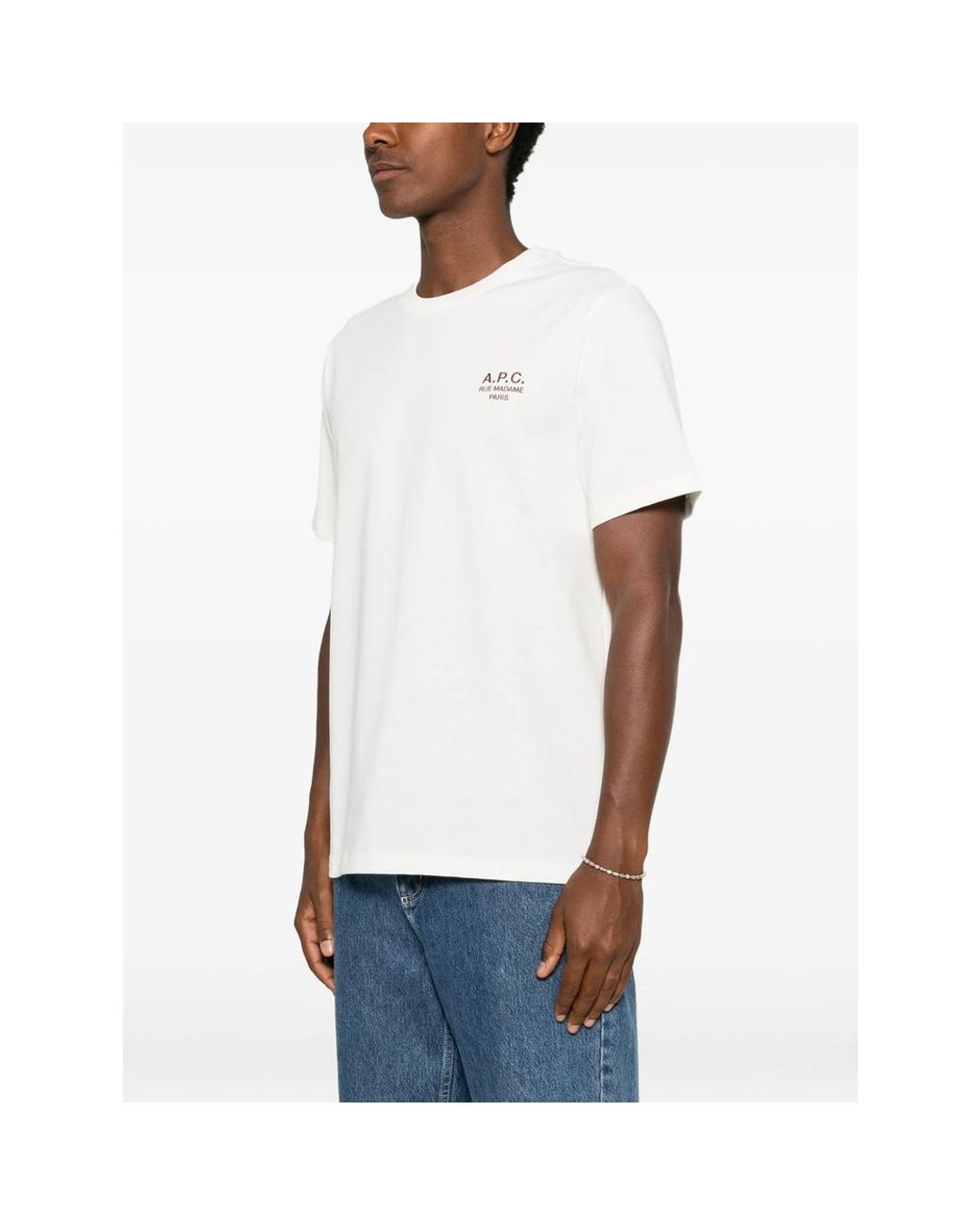 A.P.C. White Neutrals T-Shirts & Vests for men