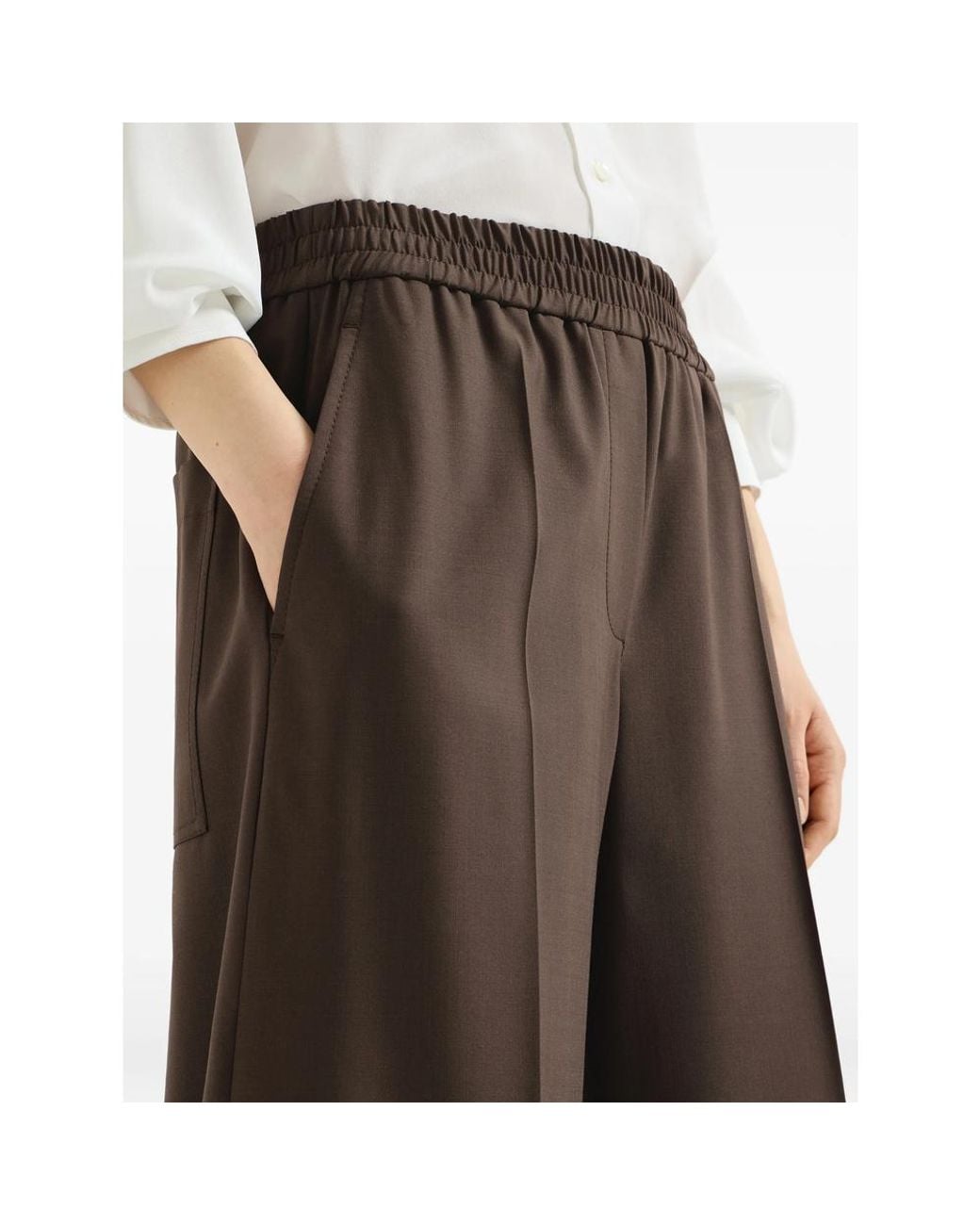 Brunello Cucinelli Brown Loose Track Trousers