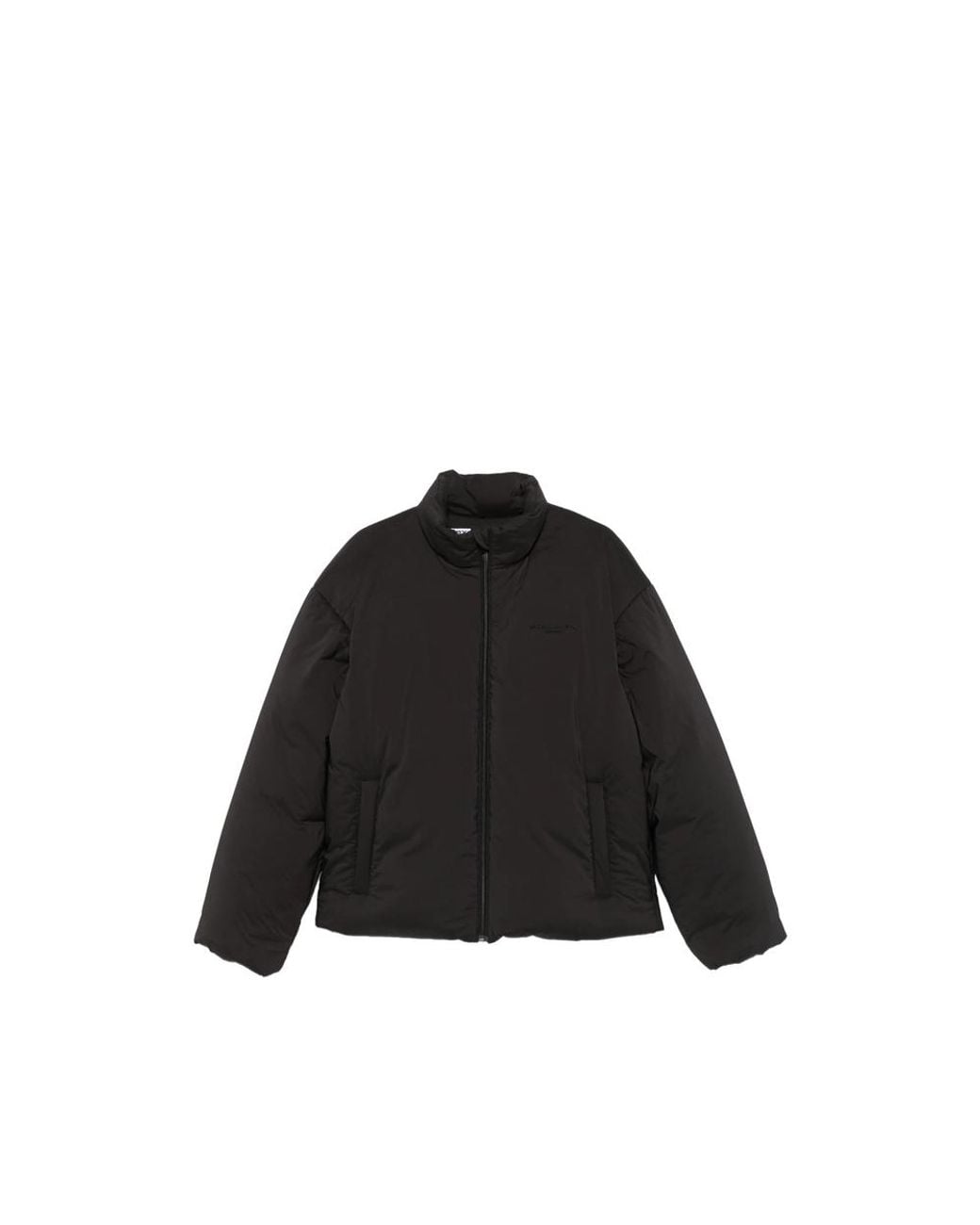 Alexander Wang Black Logo-Embroidered Puffer Jacket