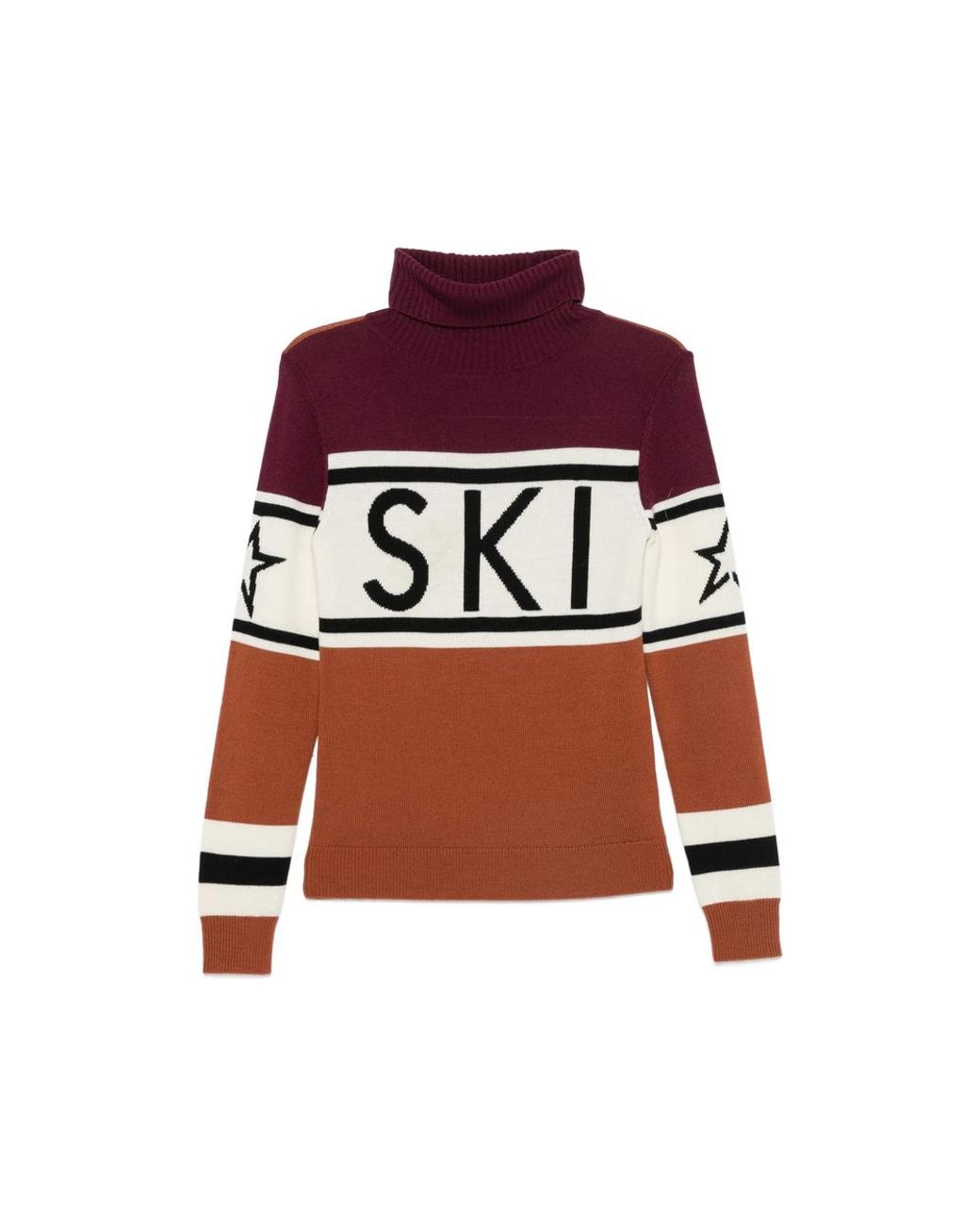 Perfect Moment Black Schild Intarsia-Knit Sweater