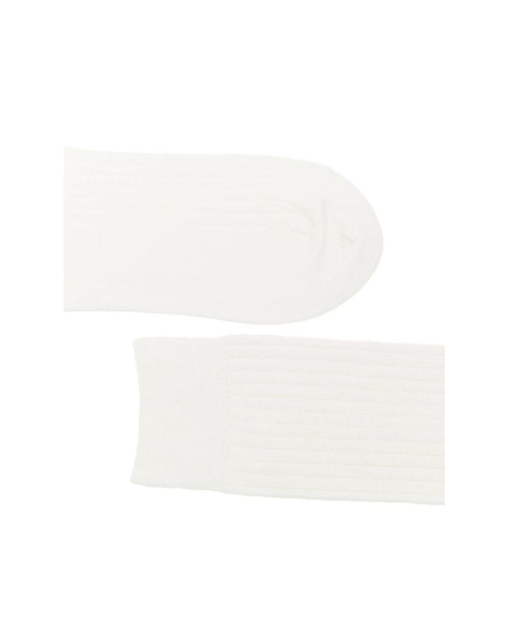 ANT45 White Urbana Long Ribbed Socks