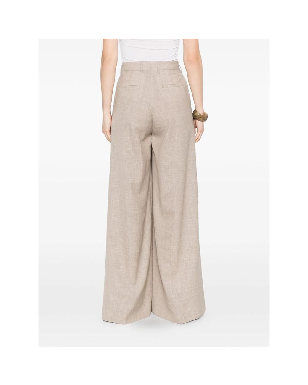 Berwich Natural Nina Pleated Trousers