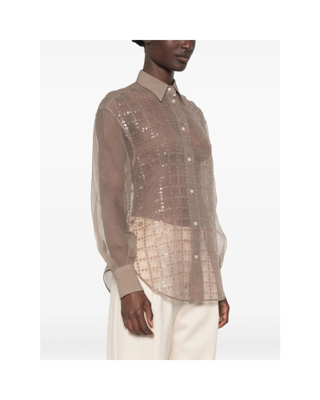 Brunello Cucinelli Brown Tops