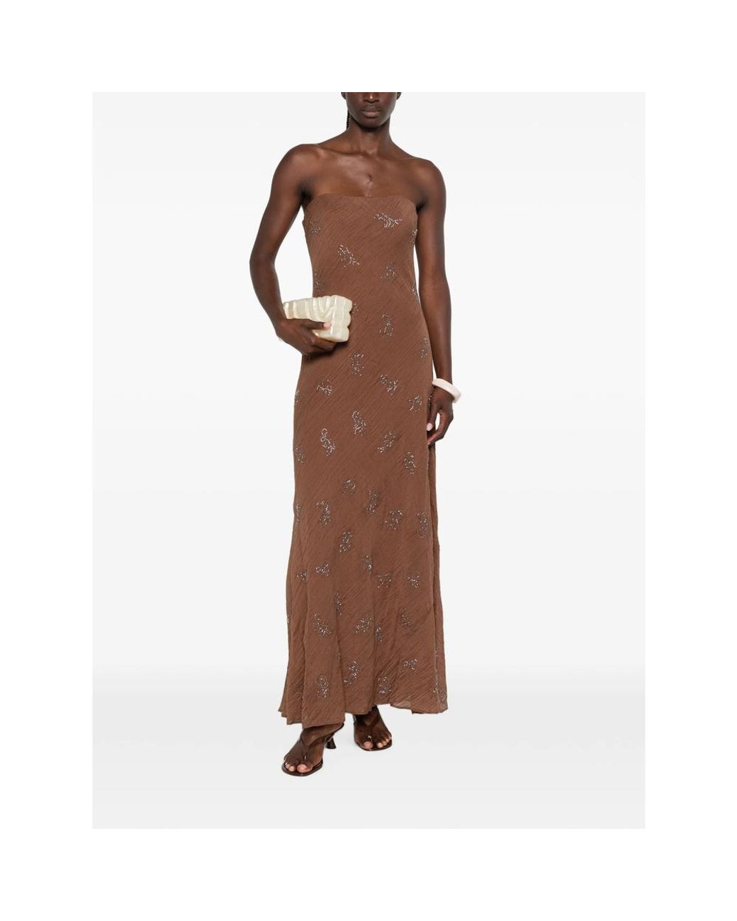 Staud Brown Cassie Maxi Dress