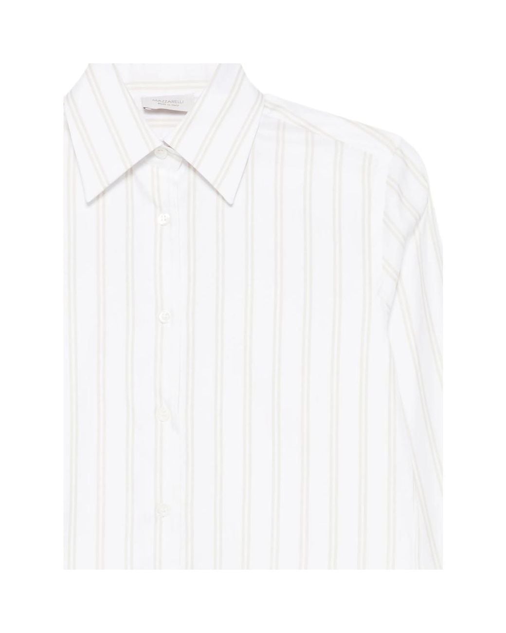CAMICERIA MAZZARELLI White Striped Shirt