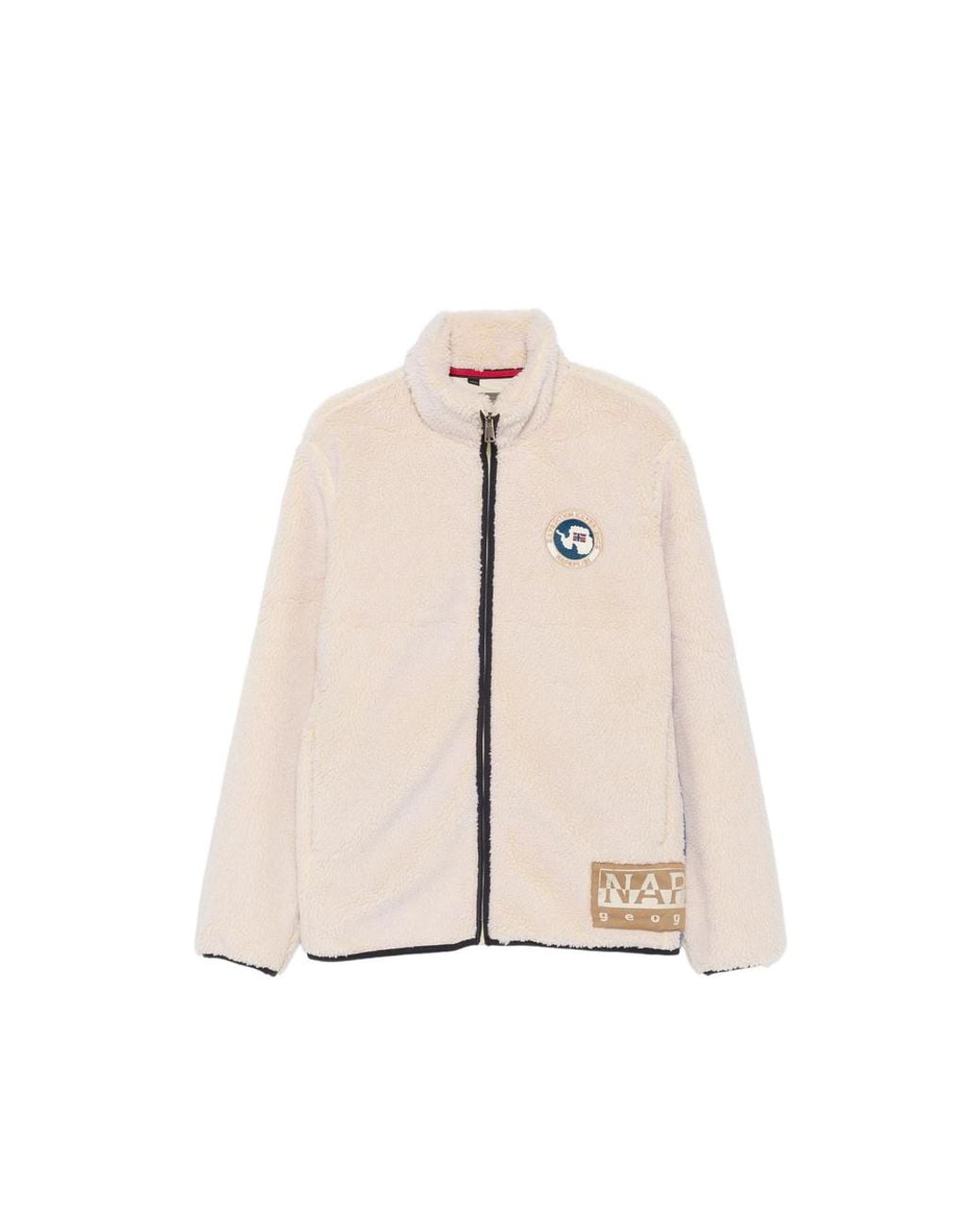 Napapijri Natural Logo-Patch Fleece Jacket for men