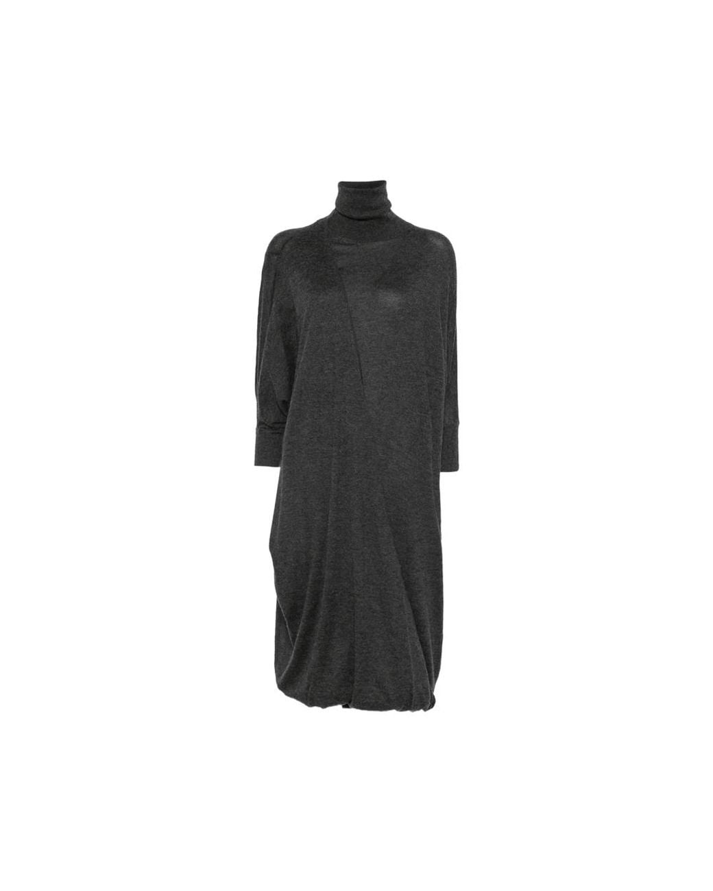 Petar Petrov Black Roll-Neck Midi Dress
