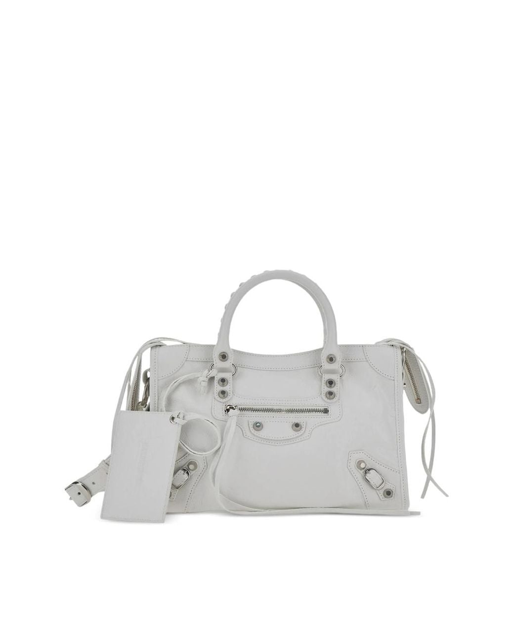 Balenciaga Gray Small Le City Leather Tote Bag