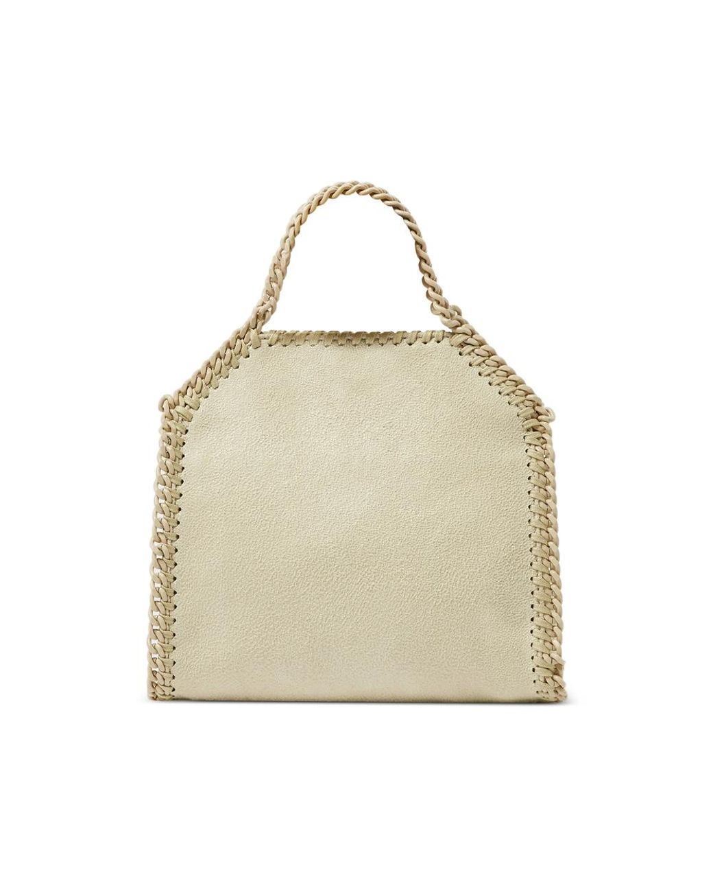 Stella McCartney Natural Mini Tote Bag Falabella Grained Polyester