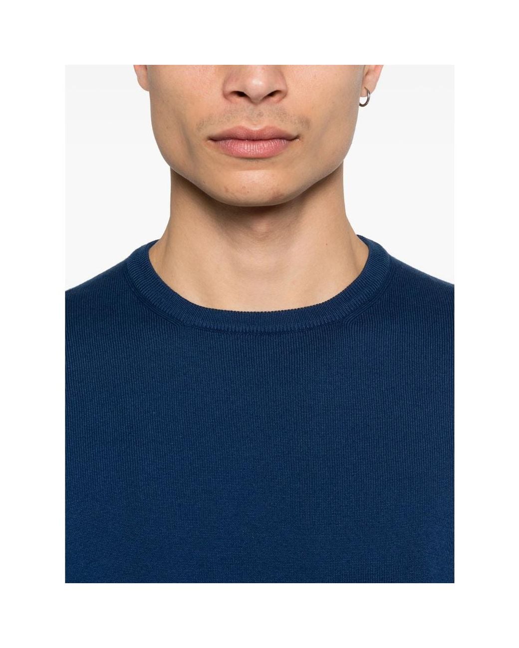 La Fileria Blue Long-Sleeve Sweater for men