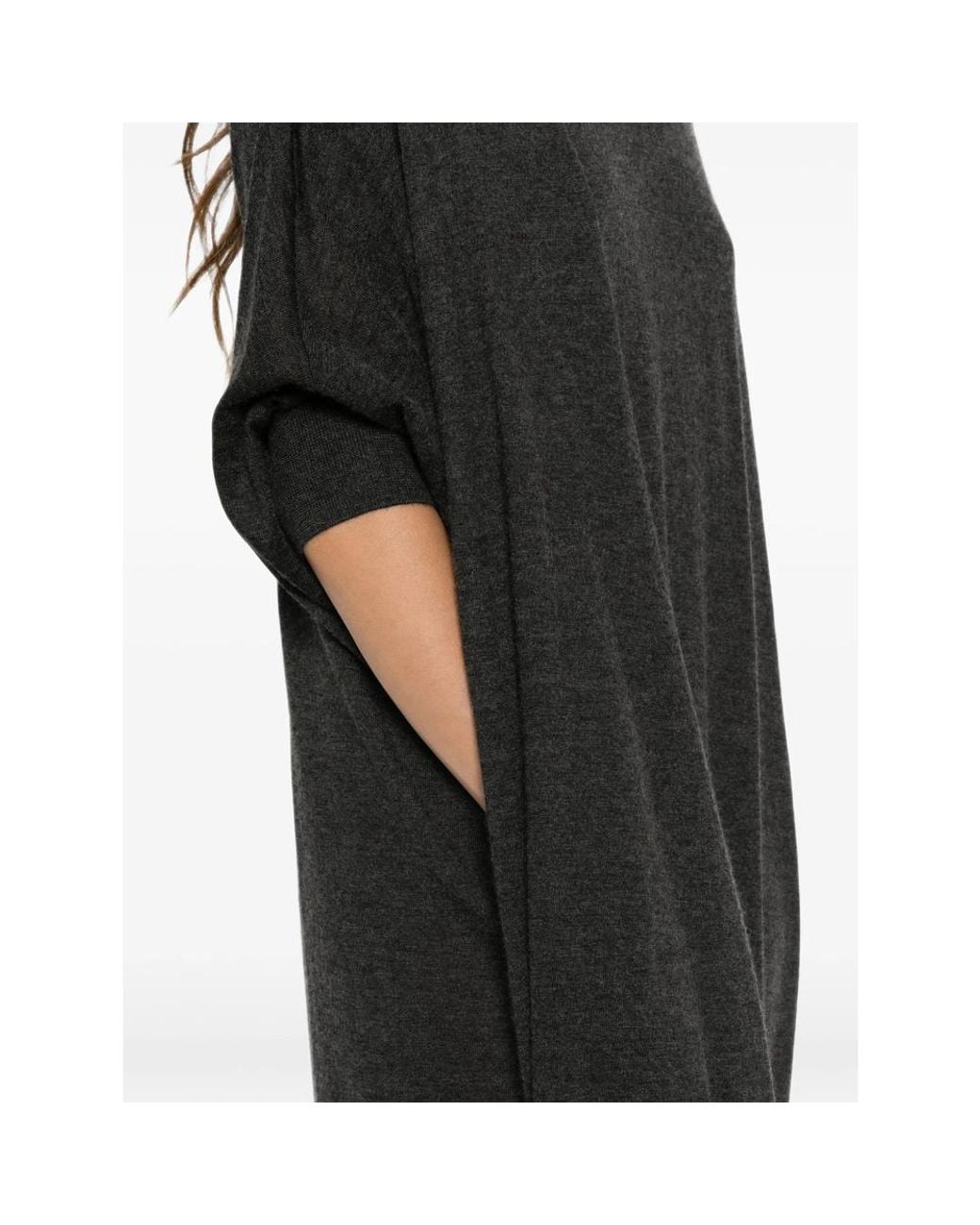 Petar Petrov Black Roll-Neck Midi Dress