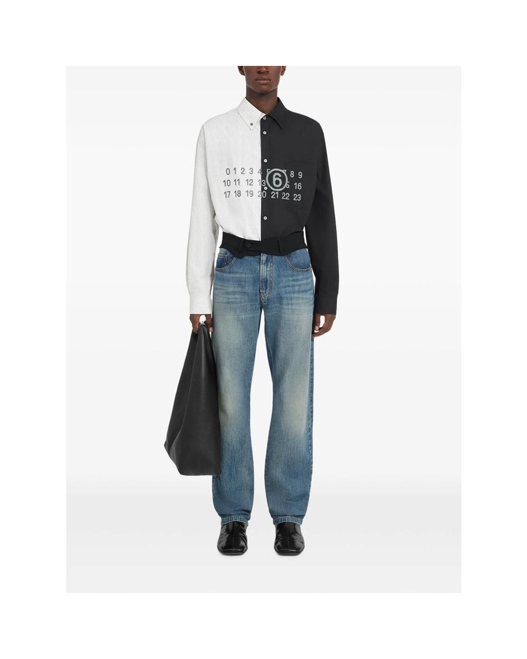MM6 by Maison Margiela Blue Replaced Waist Jeans for men