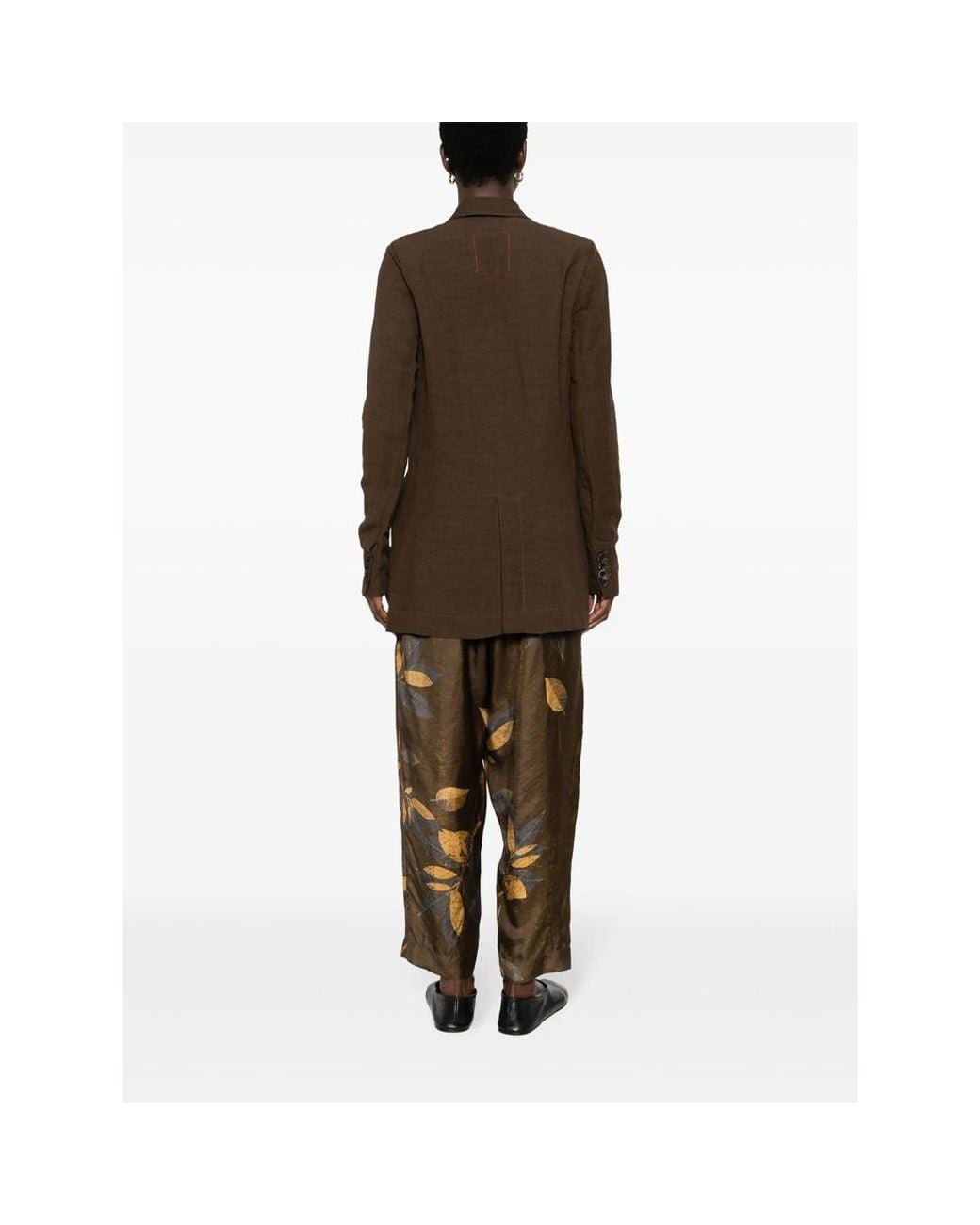 Uma Wang Green Khloe Wrap-Around Blazer