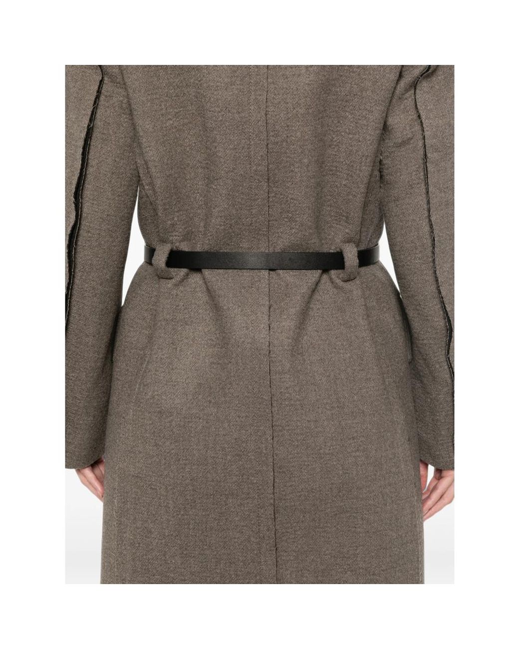 Seafarer Brown Double-Breasted Belted Coat