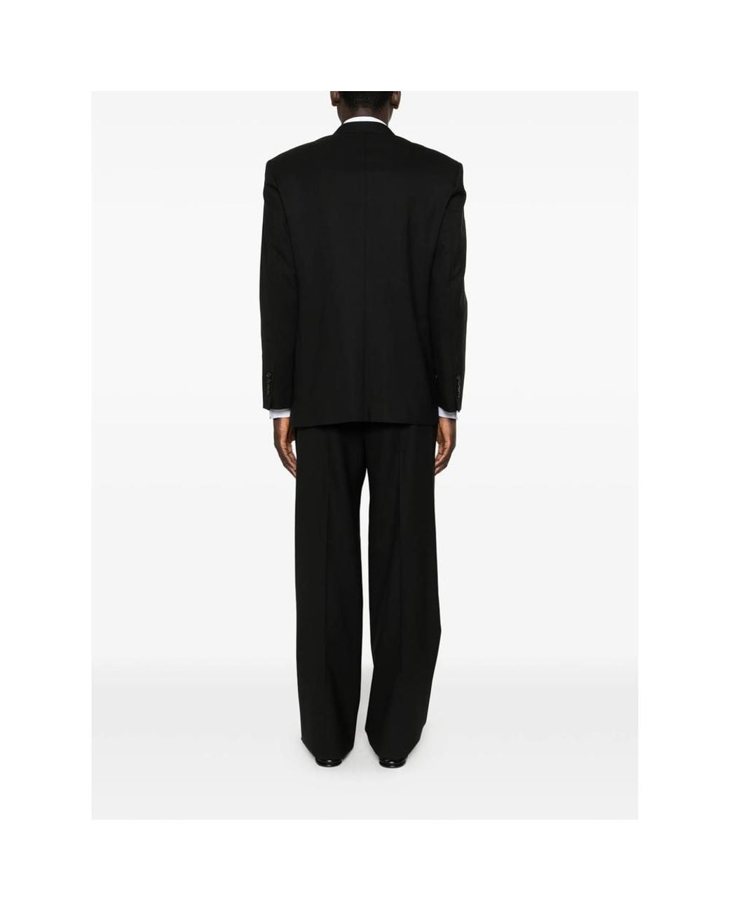 Reveres 1949 Black Double-Breasted Suit for men