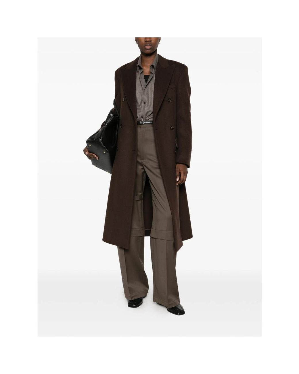 Stella McCartney Brown Double-Breasted Coats