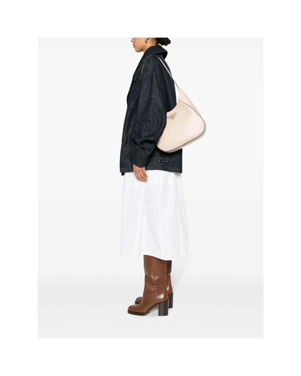 Prada Natural Neutrals Shoulder Bags