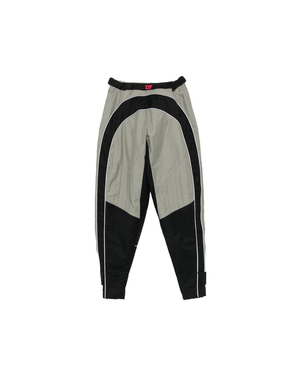 The Attico Gray Logo-Patch Trousers
