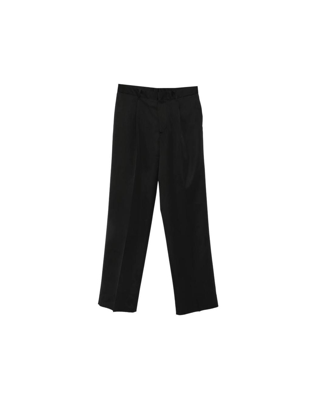 Lardini Black Pleated Tailored Trousers for men