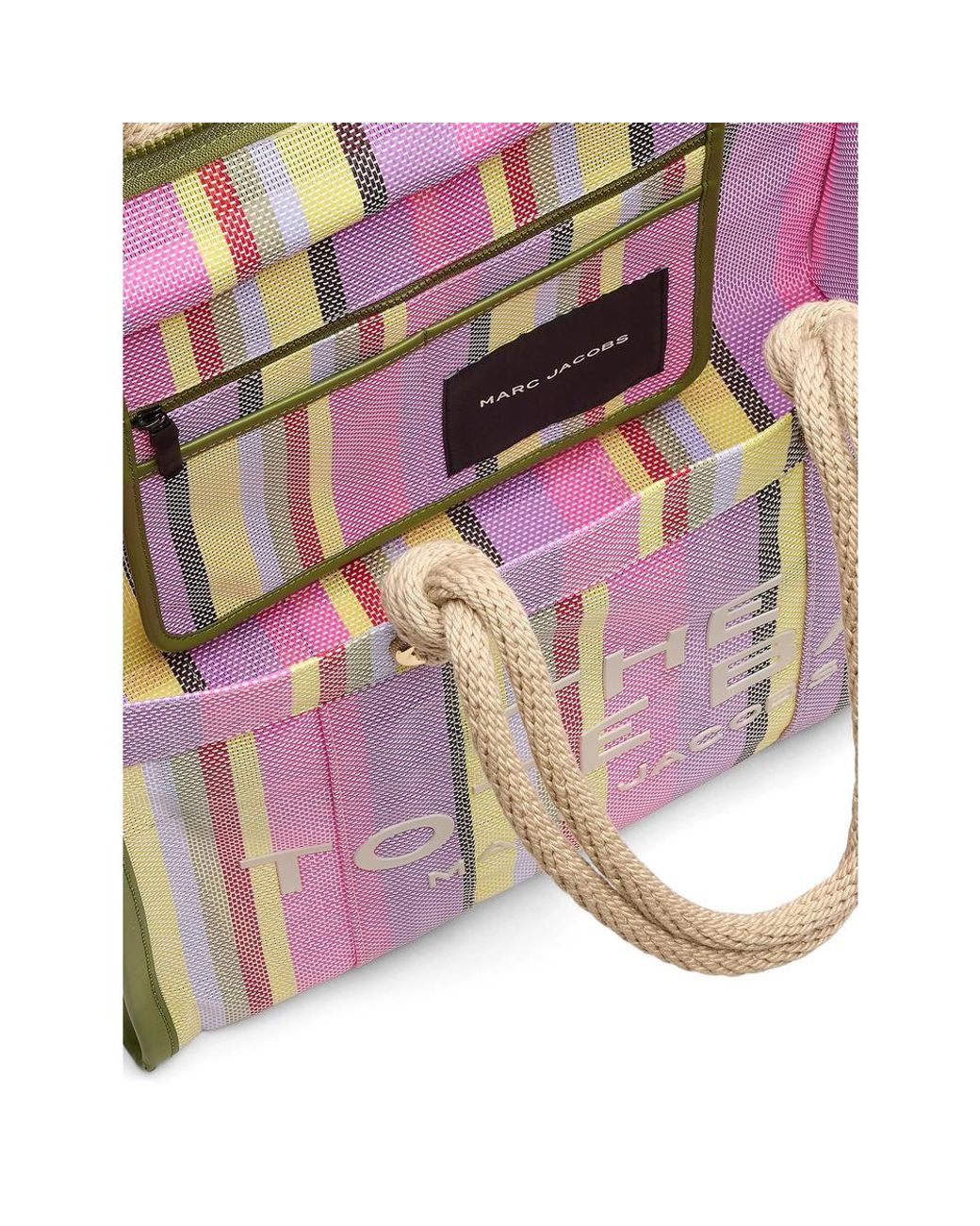 Marc Jacobs Pink The Stripe Mesh Large Tote Bag for men