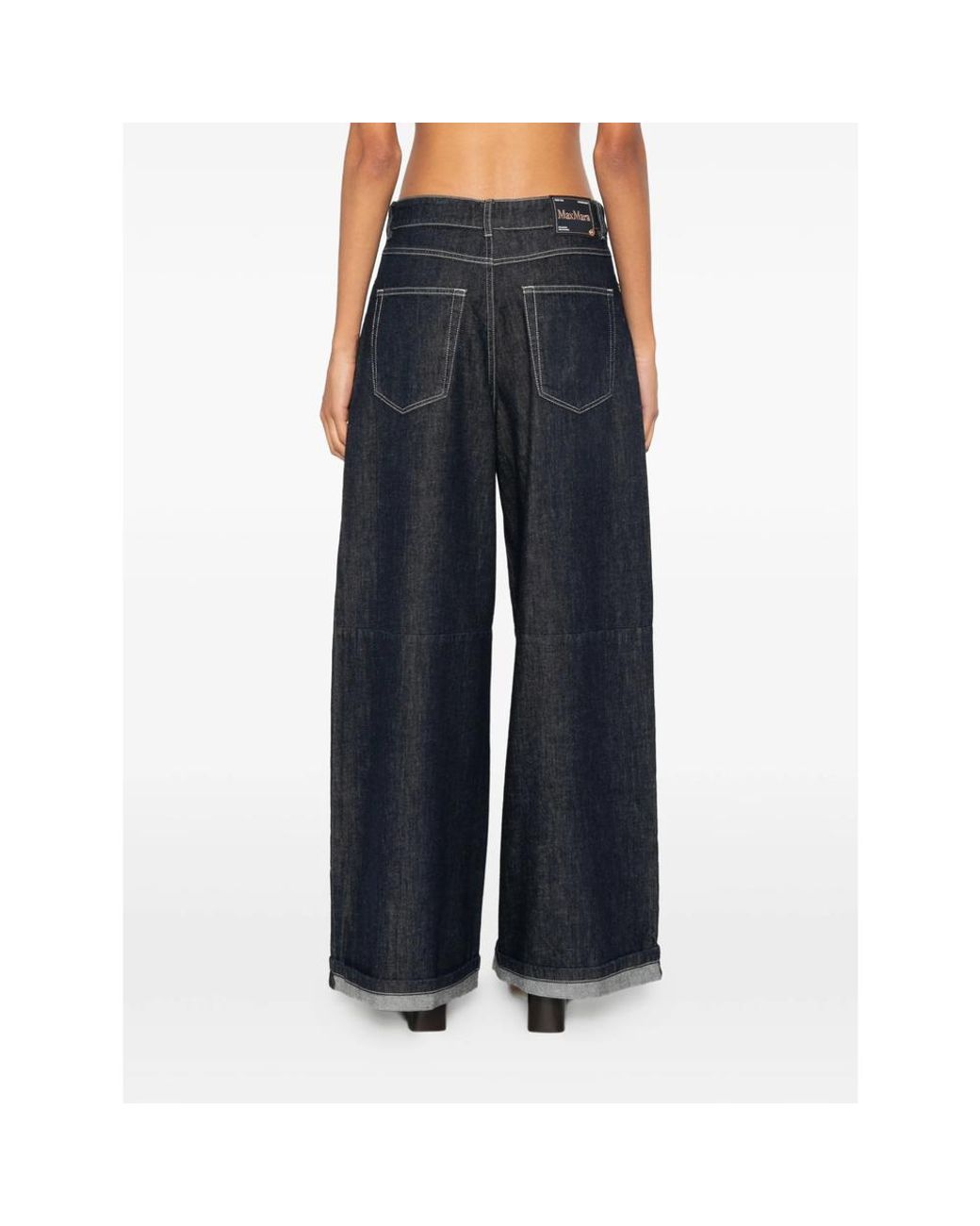 Max Mara Blue Mocchio Wide-Leg Jeans