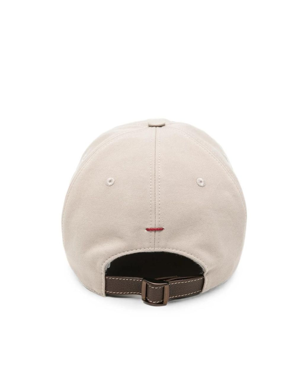 Brunello Cucinelli Natural Garment-Dyed Twisted Cotton Gabardine Baseball Cap With Embroidered Logo for men