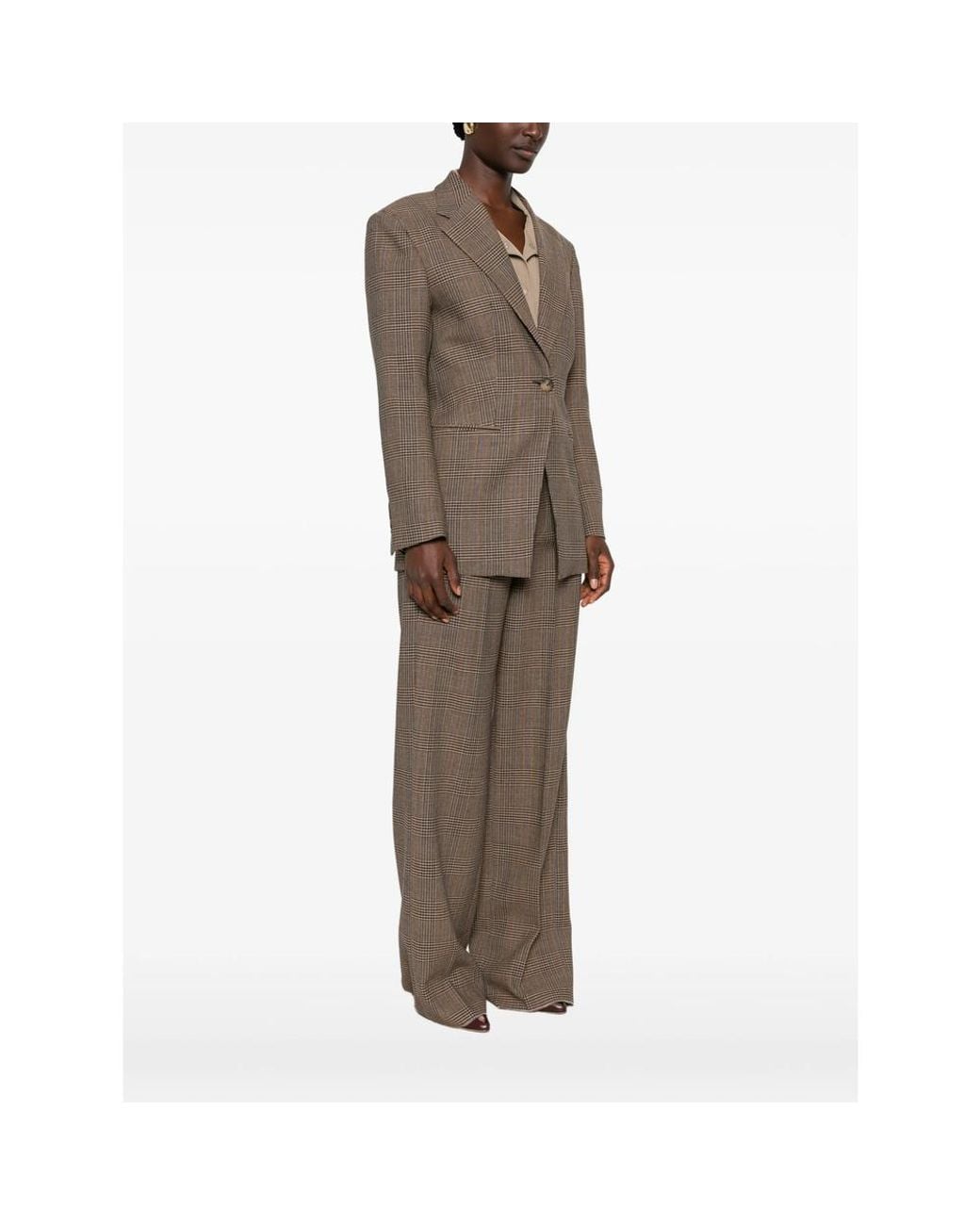 Seafarer Brown Astro Prince Of Wales Check Blazer