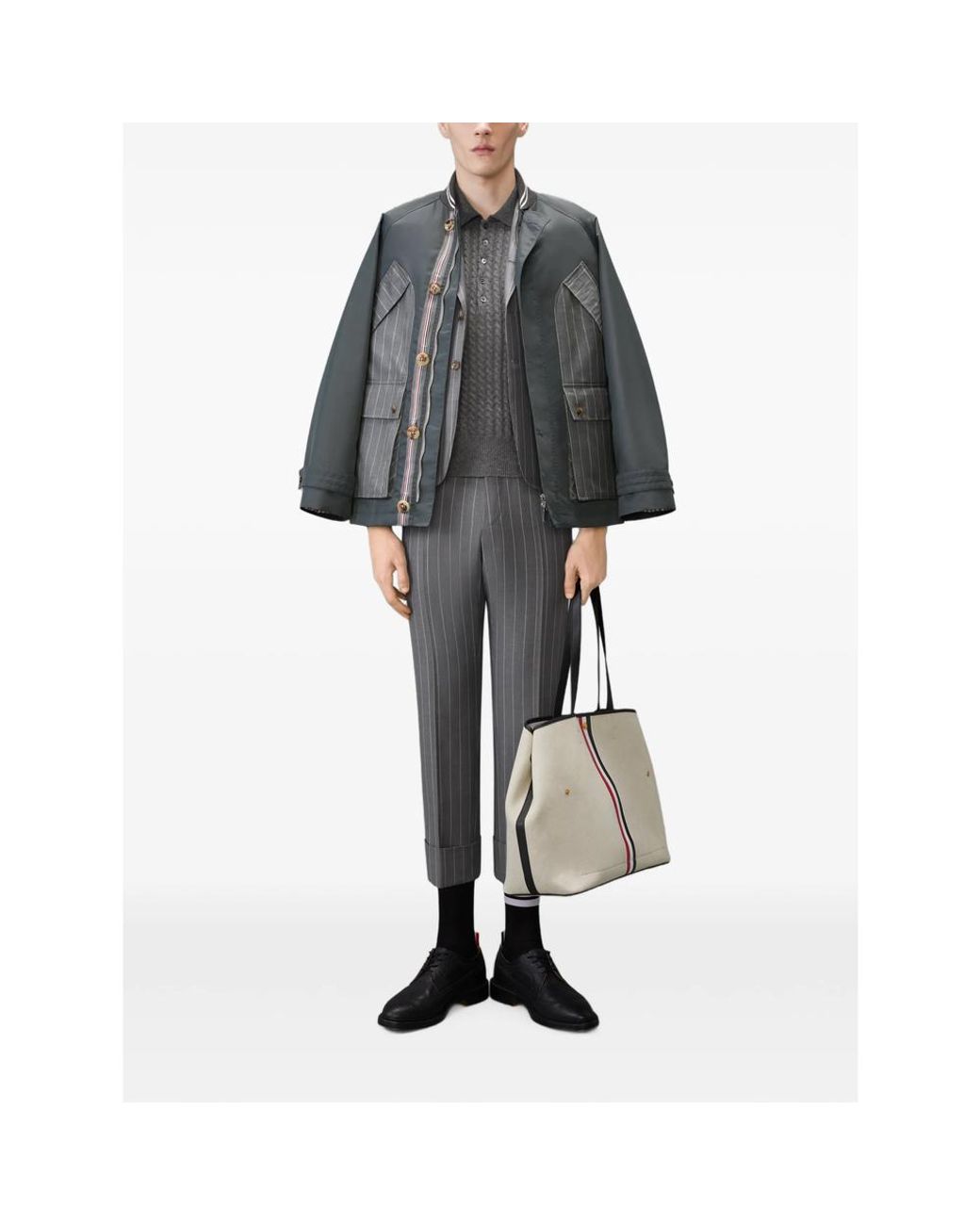 Thom Browne Gray Polo Shirts for men