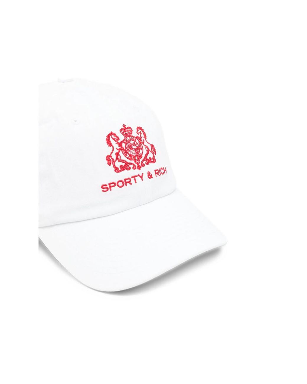 Sporty & Rich White Logo-Embroidered Baseball Cap for men