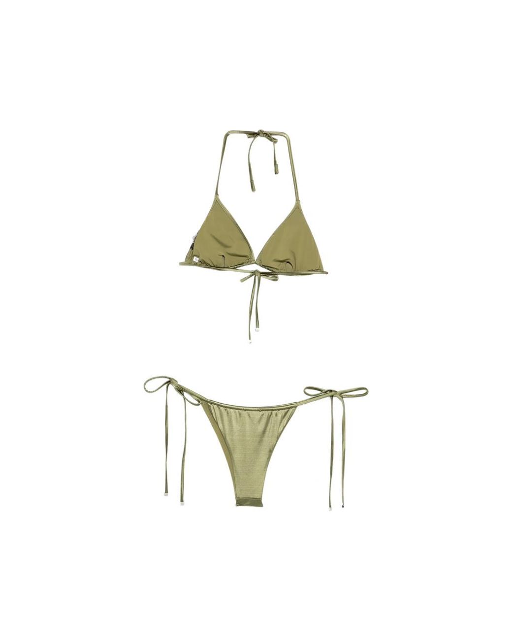 VENUJA Metallic Tie-Side Bikini
